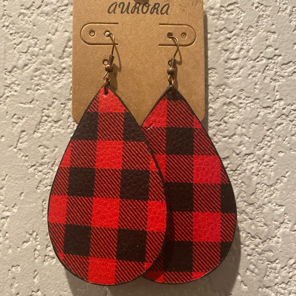 Buffalo plaid earrings